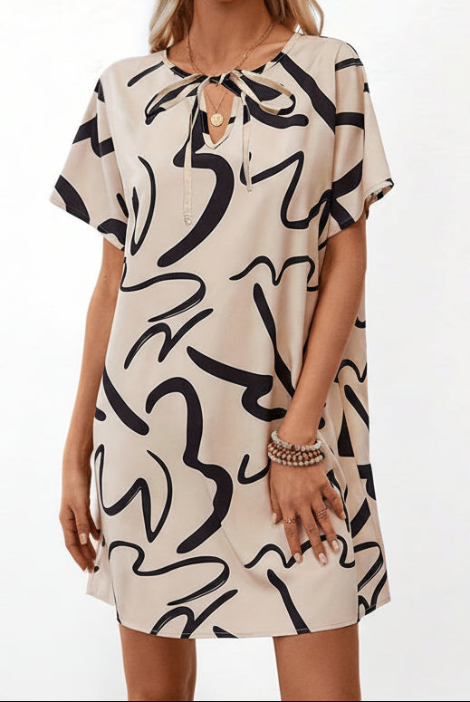 Elegante vestido holgado de punto para desplazarse