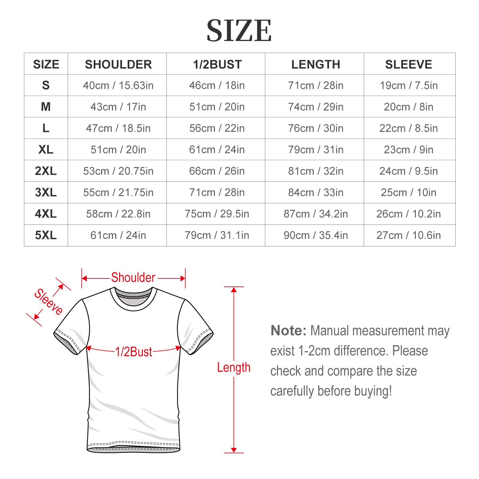 DTF 180gsm Short Sleeve Cotton Crewneck T-Shirt for Men Women (Front Printing)