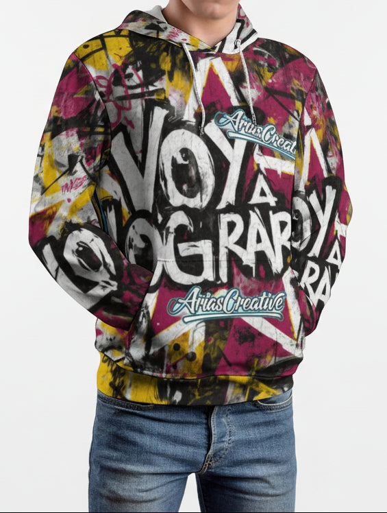 Sudadera con capucha “VOY A LOGRARLO” – Edición Limitada AriasCreative (230gsm, Sublimación)