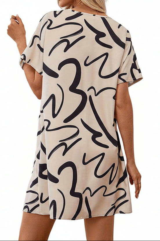 Elegante vestido holgado de punto para desplazarse