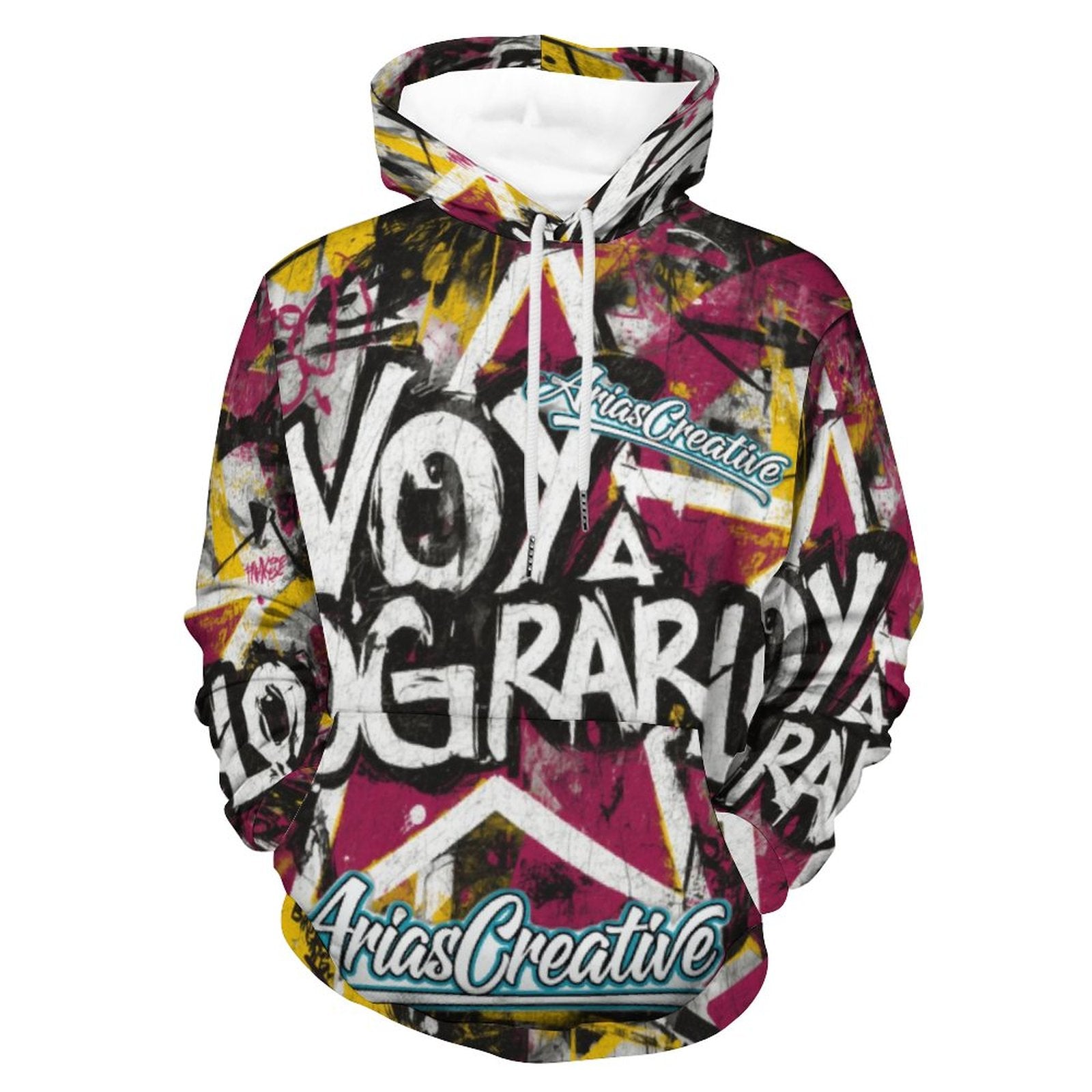 Sudadera con capucha “VOY A LOGRARLO” – Edición Limitada AriasCreative (230gsm, Sublimación)