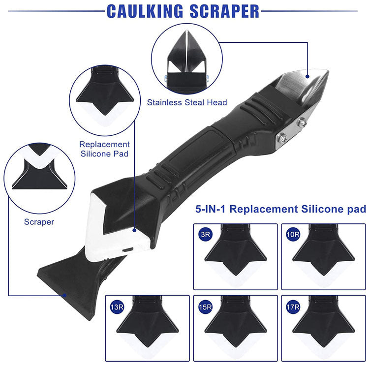 Juego de Herramientas de Calafateo 30 Piezas con Boquillas y Raspadores – Cocina, Baño y Ventanas